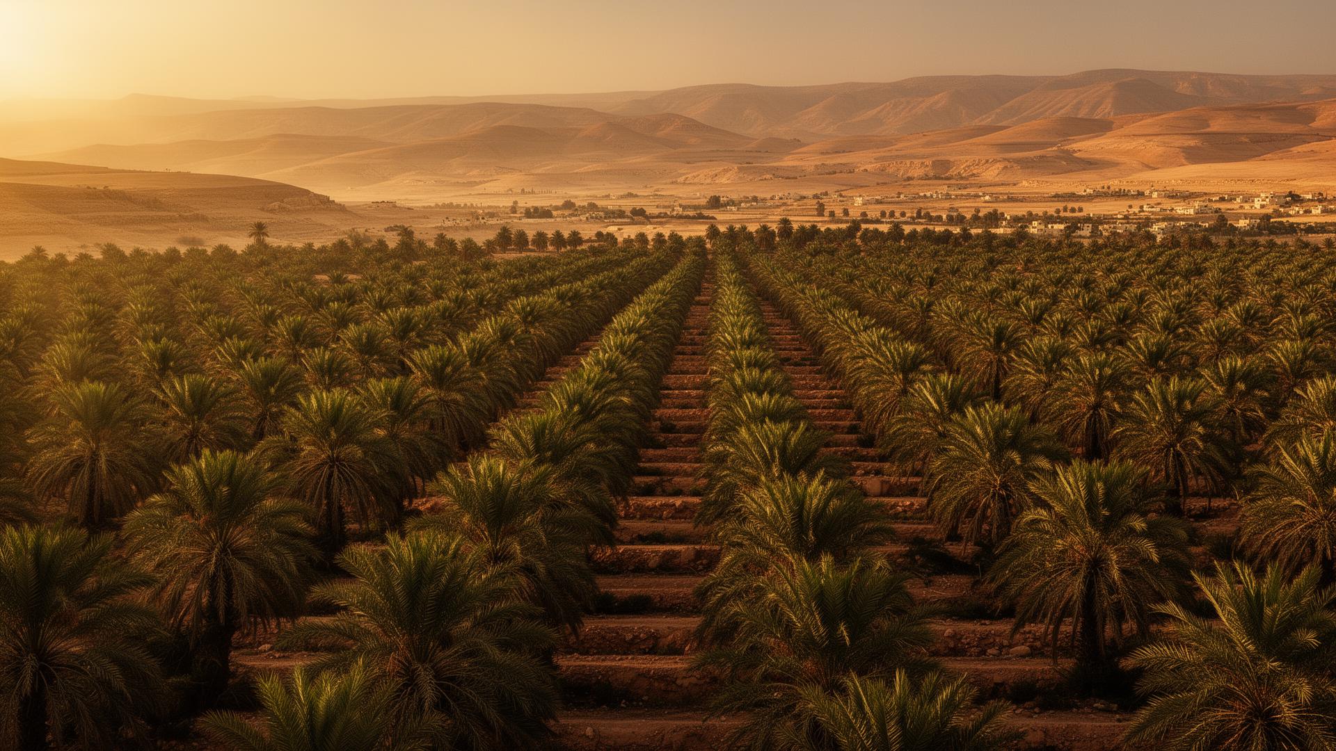 Wide view of the Fasayel valley fields